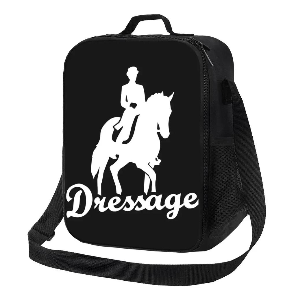 Custom Show Jumping Horse Lunch Bag Men Women Cooler Thermal Insulated Lunch Boxes for Adult Office