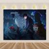 Jujutsu Kaisen themed birthday party decorations, Gojo Satoru anime character backdrop, children's poster4561