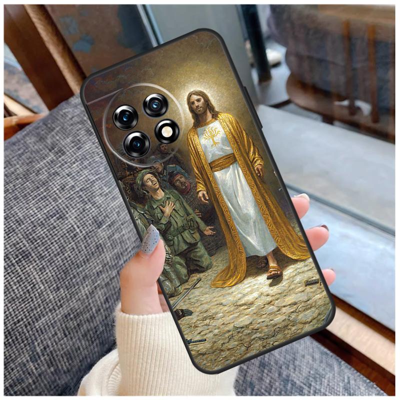 God Jesus Case For OnePlus 13T 8T 10T 9 10 Pro 15 13 12 11 13R 12R Nord CE 5 2 3 4 Lite N20 N30 Coque