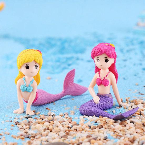 DIY Mermaid Mini Model Figurine Miniature Fairy Garden Bonsai Aquarium Decor