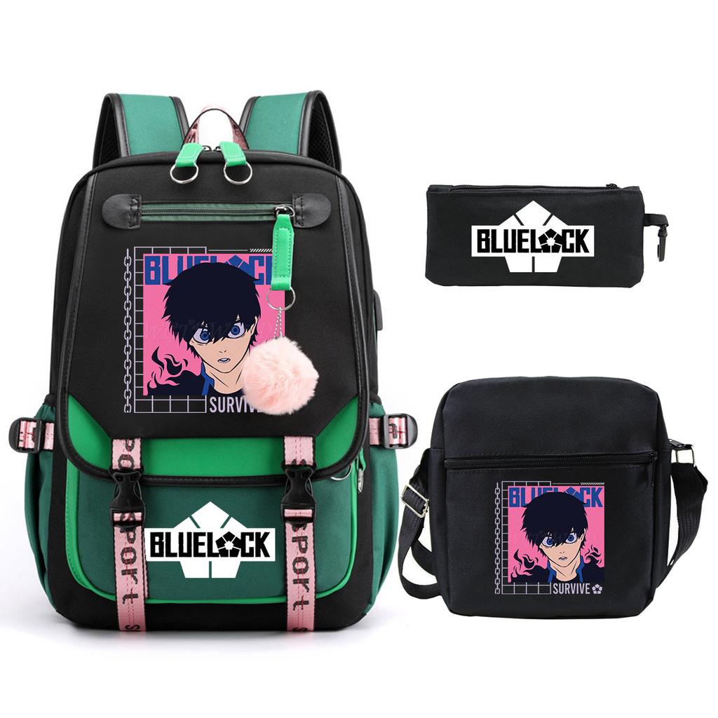 Peripheral Printing Children'S Backpack Set Leisure Student Schoolbag Pencil Bag Shoulder Bag