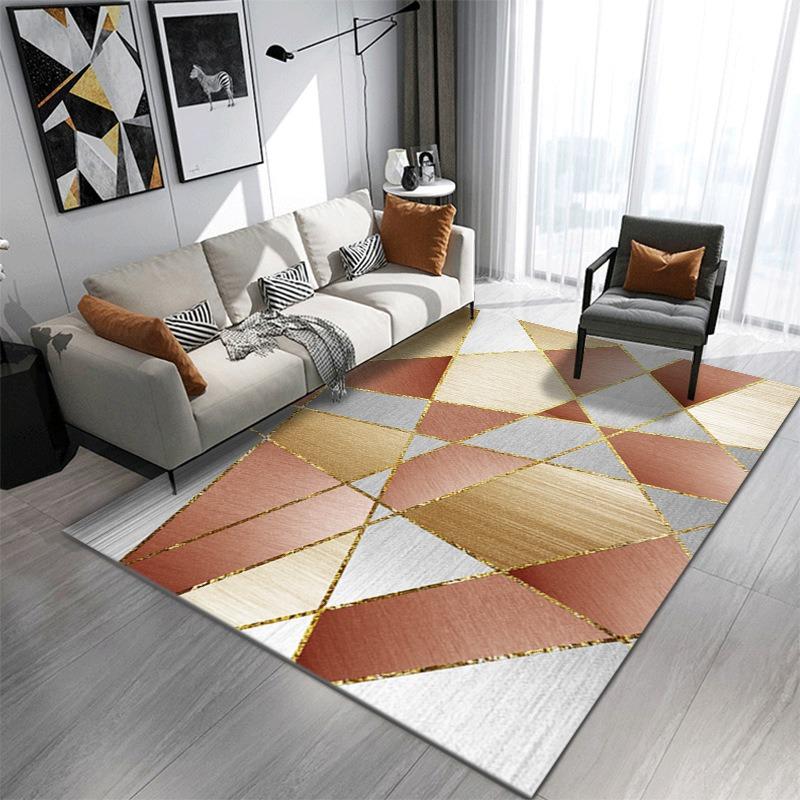 Europe Style Geometry Carpet Living Room Sofa Bedroom Bedside Study Kitchen Entrance Door Rug Non-slip Modern Home Decor Mat