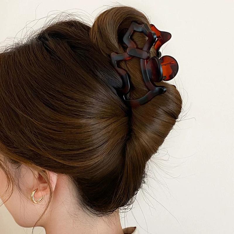 New French Resin Dog Hair Claws for Women Cute High Ponytail Back of Head Hairpin High-End High Volume of Hair Accessories Gift