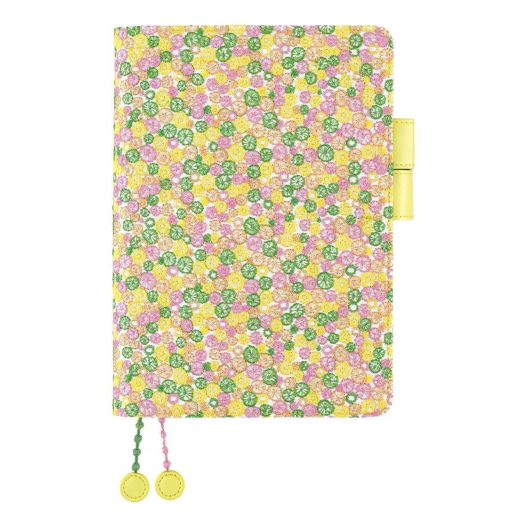Hobonichi Techo Cousin A5 Cover, minä perhonen Skyful, Yellow