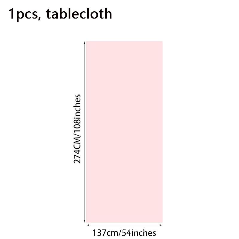 Pink Birthday Party Supplies: Disposable Plates, Cups, Napkins & Tablecloth