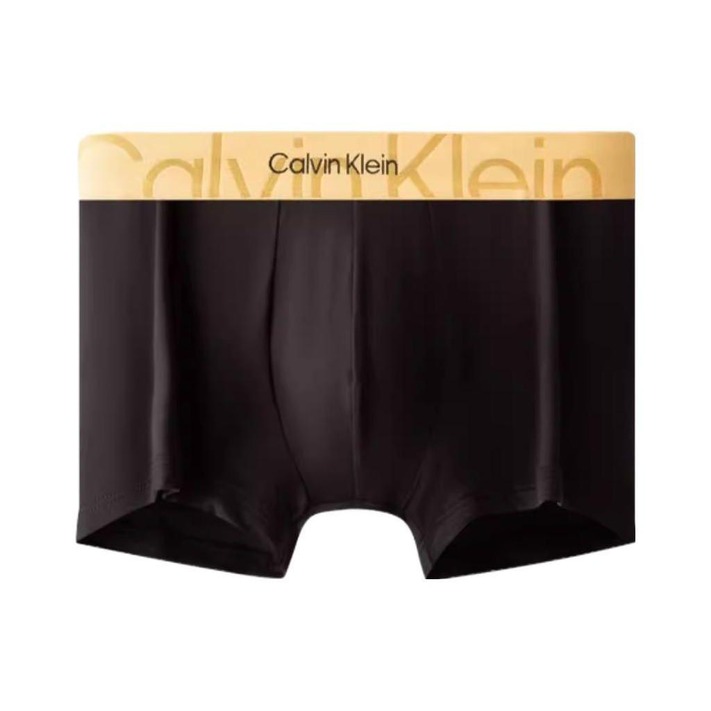 Calvin Klein Color Block Letter Jacquard Anti-Chafing Boxer Shorts Men Underwear Black NB3316-UB1