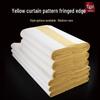 Thickened Yellow Bamboo Pulp Fringed Paper with Xi Curtain Pattern