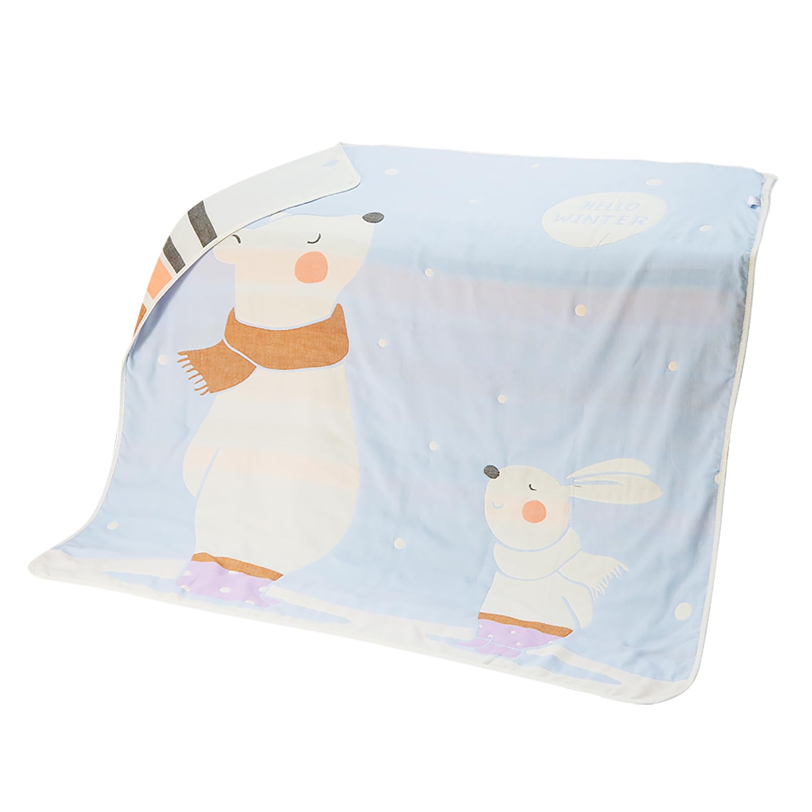 

Детская марля Идеально для сна и мягкая и Детский подарок [MOMSMENU] Пеленка, 6-слойное одеяло, Детский сад, 100% хлопок, Очаровательный, 110x110см, темно-синий