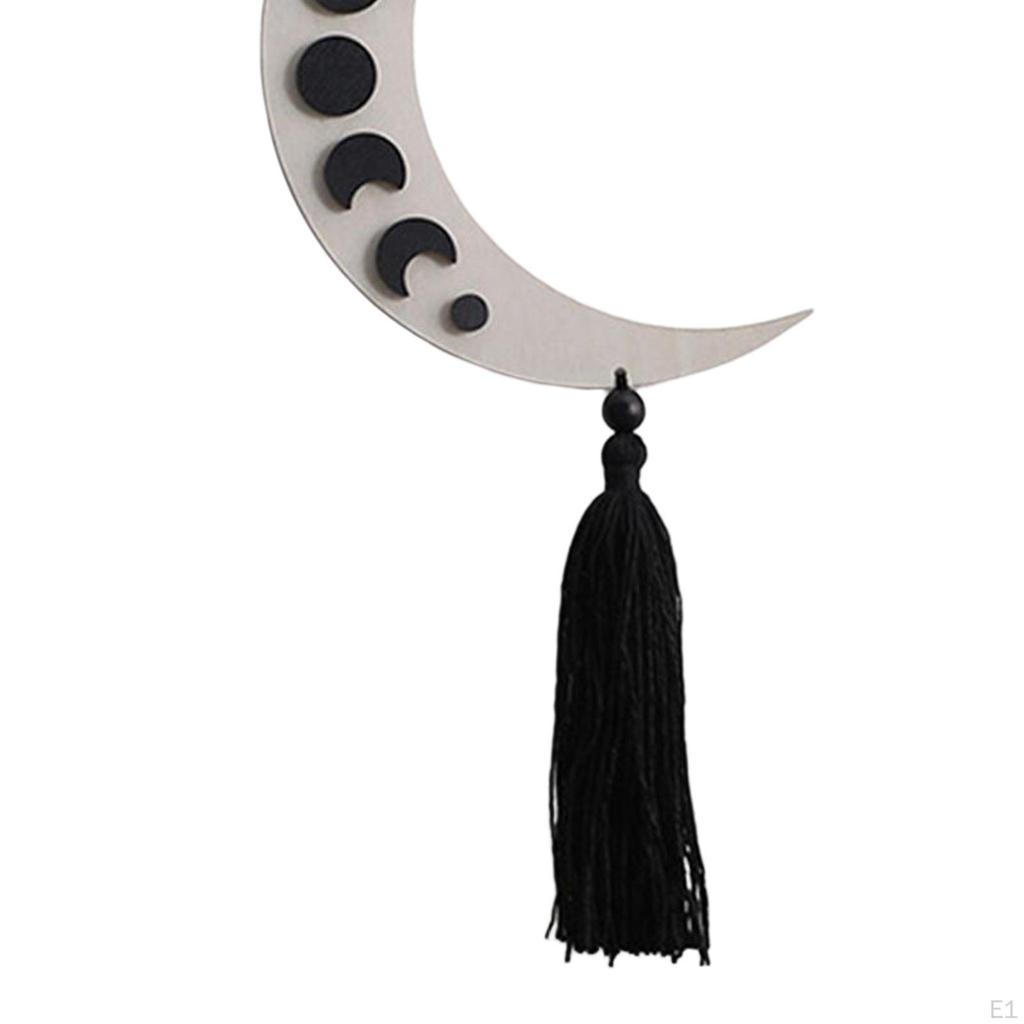 Phases Wooden Wall Hanging Garland Boho Decoration for on The Wall, Shelf, Bedpost, Mirror,