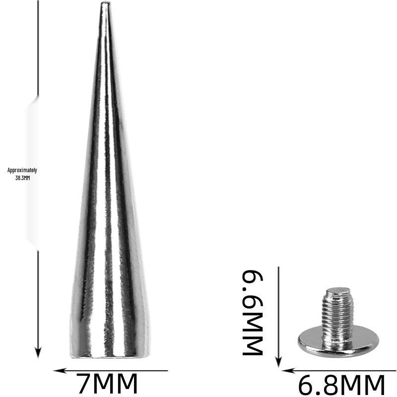 7x40 Metal Bullet Head Rivet Screws for DIY Leather Punk Accessories