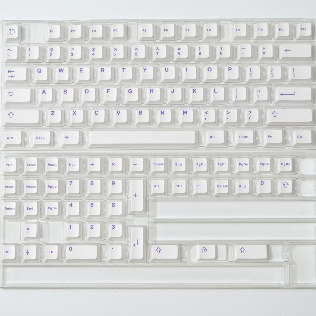 114 Keys Ink Blue Double Shot PBT Keycaps Cherry Profile Custom Keyboard Key Caps for Gateron MX Switches Gaming Keyboards