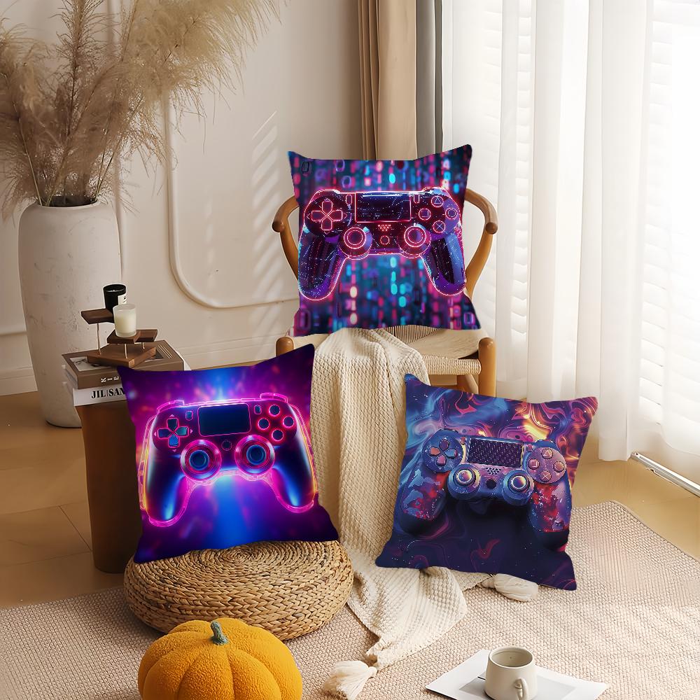Colorful Game C-Controller Fashion Pillow Case Office Cushions Suitable For Sofa Car Bedroom Decorative Cushion Cover