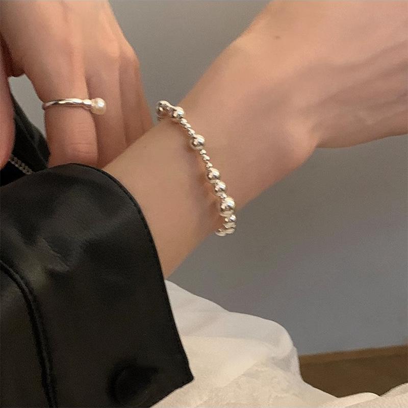 Plated Copper Bead Korean INS Bracelets Ideal For Women Versatile Fashion Temperament Jewellery Gift High Quality