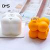 Reusable Ball Cube Aromatherapy Candle Mold Silicone DIY Craft Mould Baking Tool