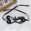Makeup Ball Hollow Lace Mask Halloween Props Black Half Face Sexy Diamonds Female Eye Mask Fashion Masquerades Eye Mask
