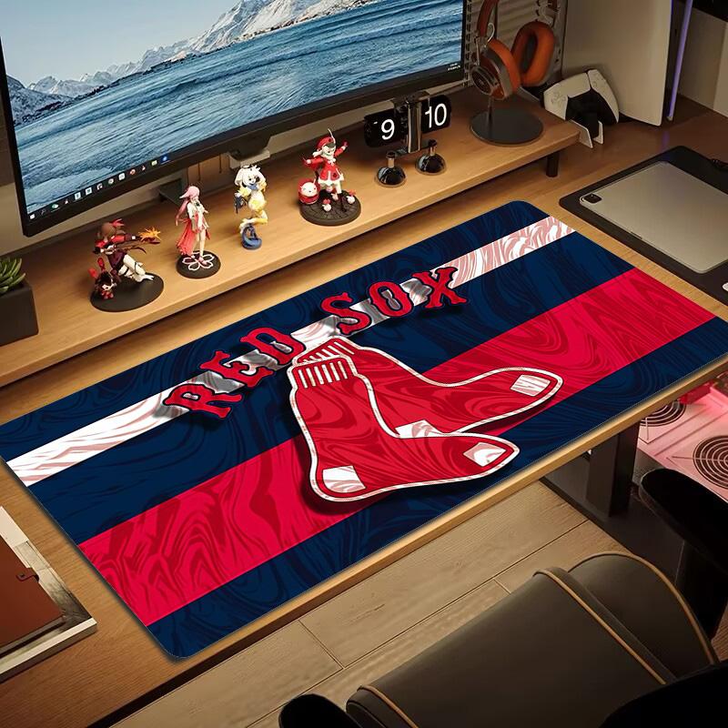 Boston Red Sox Print  Cushion Non-slip Laptop Tablet Big Mousepad XXL Mat Mini PC Playmat With Lock edge