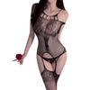 Sexy underwear Sexy jacquard suspenders Jumpsuit open crotch free fishing net Hot Japanese mesh women
