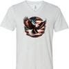 USA Eagle Circle Tri Blend V-neck Tee T-Shirt 27044D3-C3415