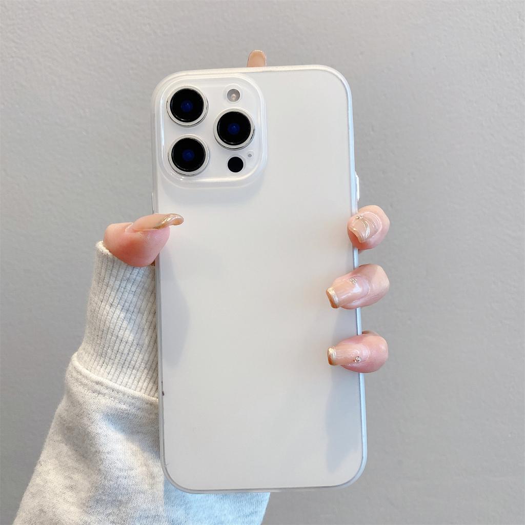 For iPhone 16 Pro Max Case Slim Soft TPU Phone Back Cover with Metal Buttons