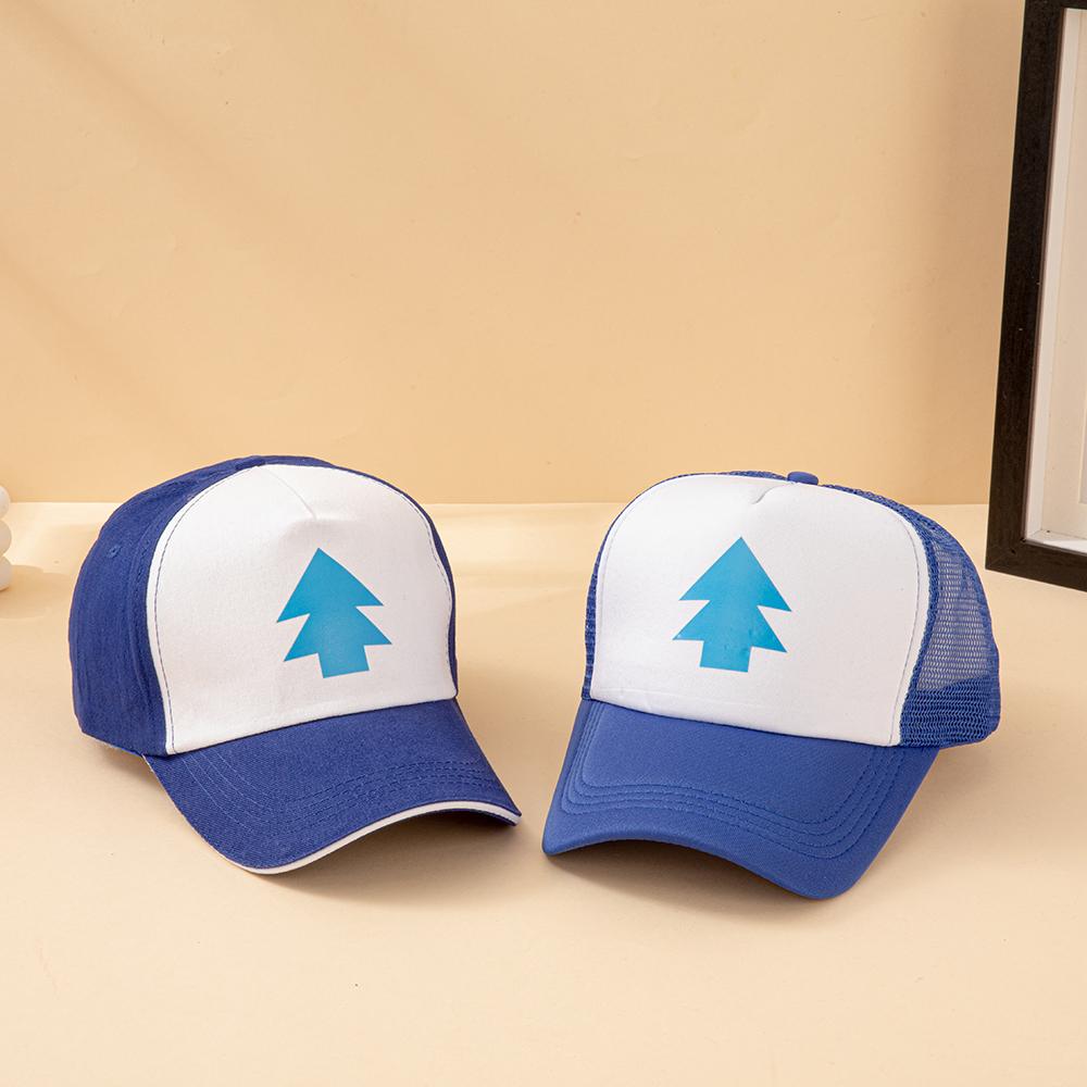 Anime Gravity Falls Dipper Pines Nadruk Niebieskiej Sosny Czapka Truckerka Mężczyźni Kobiety Kreskówka Cosplay Regulowana Czapka Baseballowa Na Zewnątrz