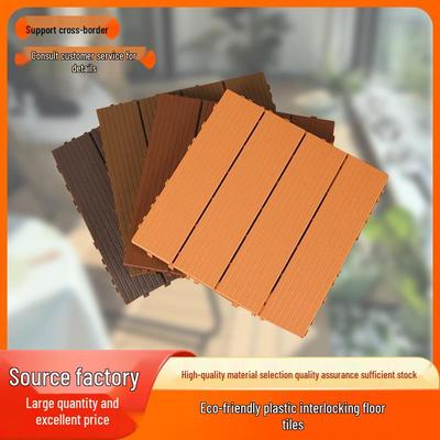 Self-Laying Outdoor Wood-Plastic Anti-Corrosion Flooring for Terrace, Balcony, Courtyard, and Garden