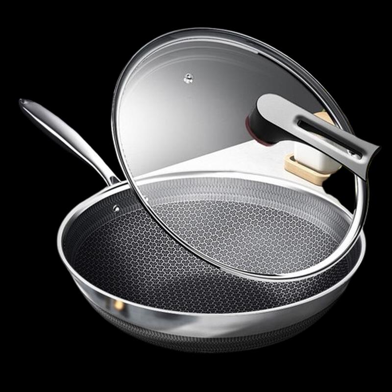 Kangbach 316 Double-Sided Pattern Wok, 32cm