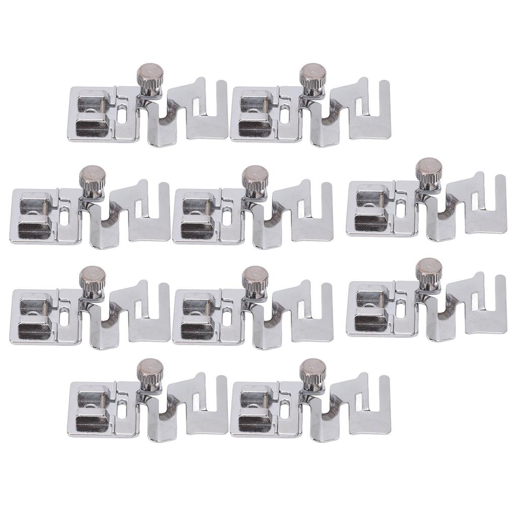 10Pcs Elastic Cord Presser Foot Stainless Steel Rustproof Accurate Size Stretch Presser Foot for Sewing Machine