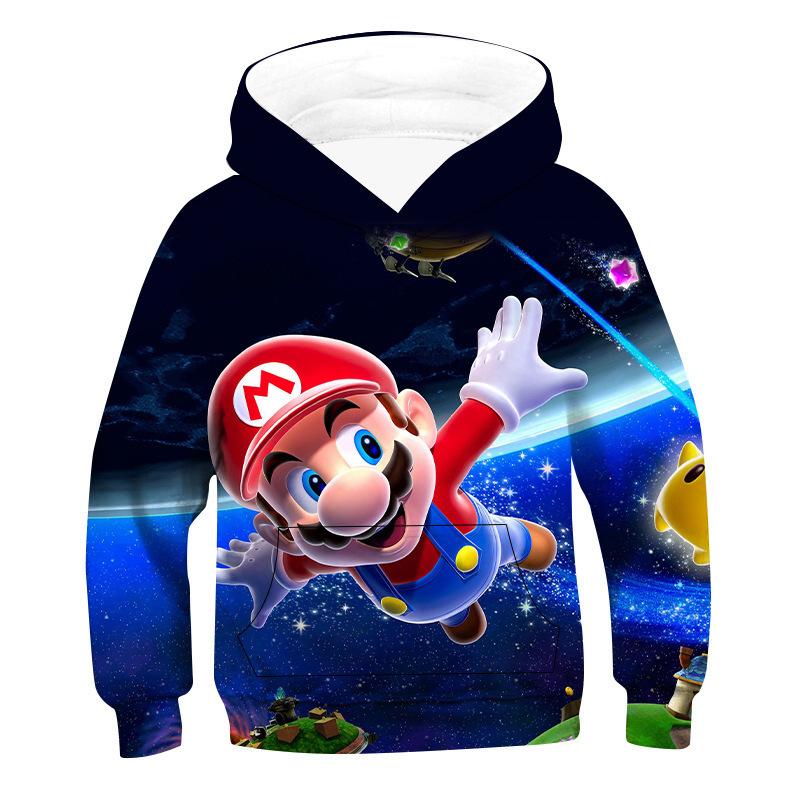Super Mario Brothers Mario Children's Versatile Sweater Cosplay Spring and Autumn Anime Hoodie Jacket Men