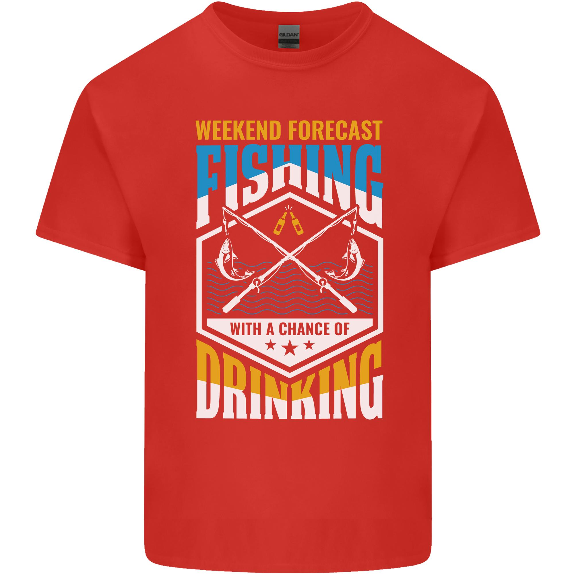 Weekend Fishing Funny Alcohol Beer Unisexs Light Cotton TShirt S