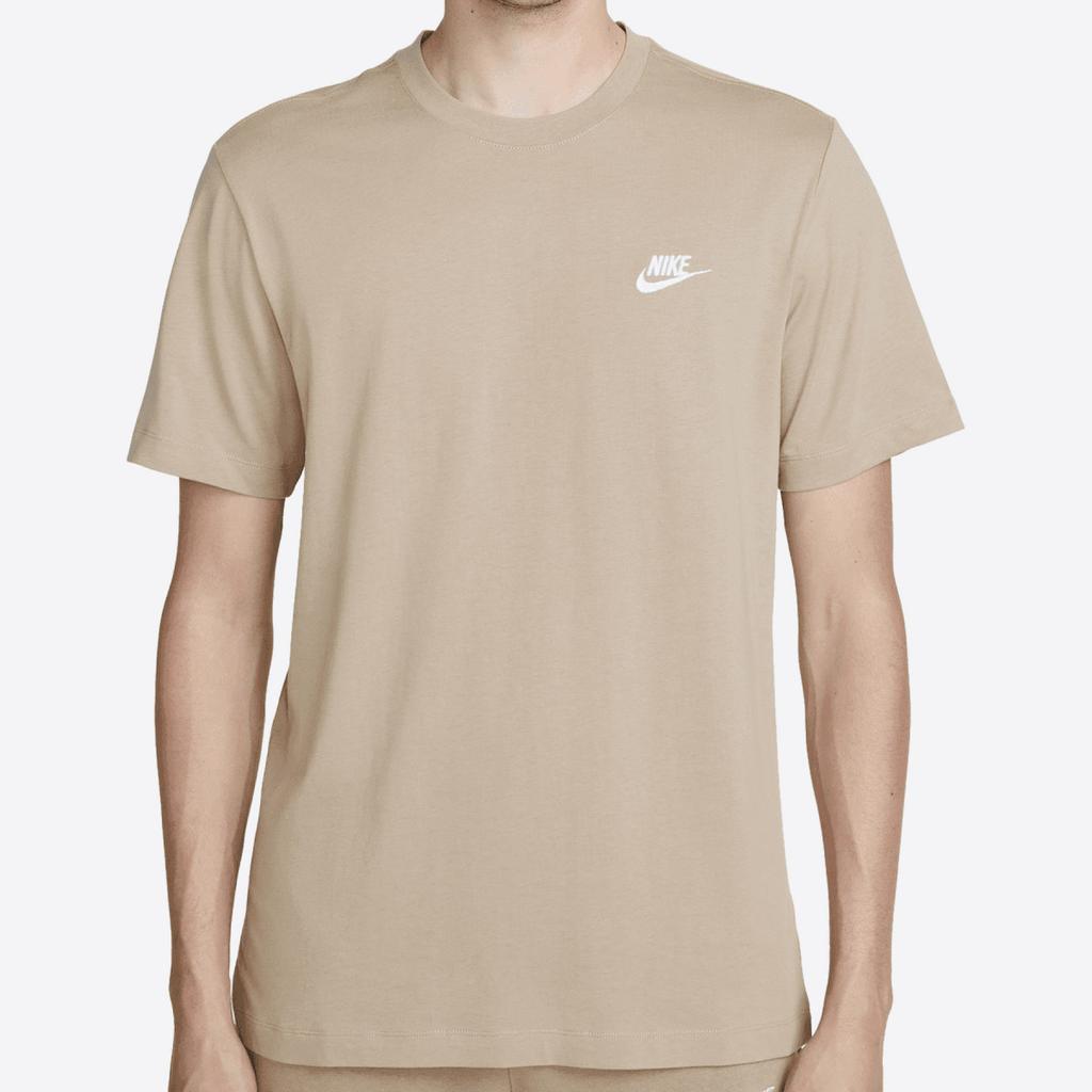 Nike Embroidered Logo Crew Neck T-Shirt Men Tops Khaki AR4997-247