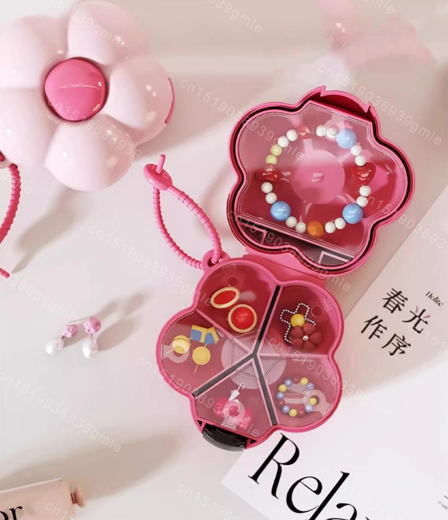 Flower Shape Storage Box Waterproof Dividers Case Portable Dopamine Medicine Box Medicine Box Multi Compartment Storage of Pills