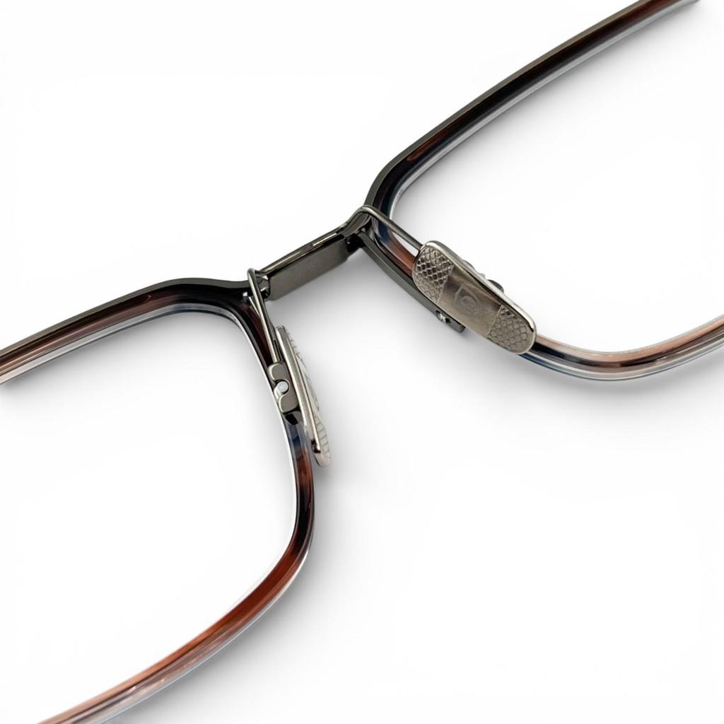 Excellent DITA Glasses SCHEMA-FIVE Square brown marble Women DTX423 Used