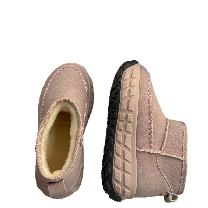 thick-soled snow boots women's new winter short tube piled and thickened versatile warm inner heightening casual cotton shoes