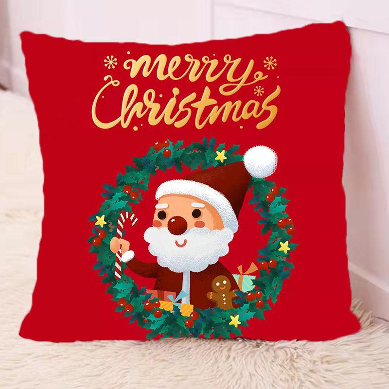 Kerstvakantie kussen schattige eland woonkamer bank kussen creatief internet beroemdheid kussen kamer kantoor decoratie (kussensloop + kussenkern 1 stuks)