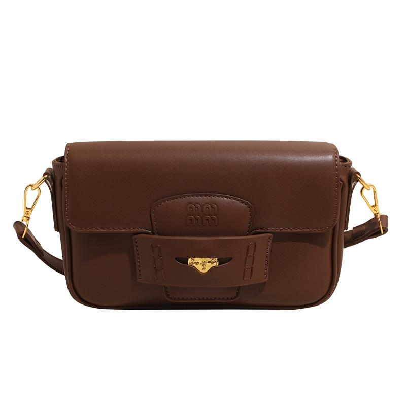 

Hong Kong style retro hand-held underarm commuter bag women s 2025 new trendy fashion Korean large-capacity shoulder small square bag кофейный