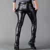 Pantaloni da uomo in pelle PU per Primavera ed Estate Skinny Fit Elastici Pantaloni da Biker per Club Notturno, Festa e Ballo Sottili