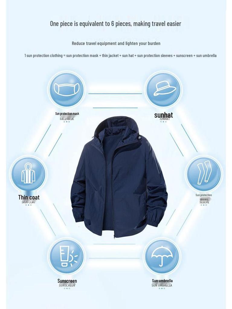 Unisex Summer UV Protection Ice Silk Fishing Outfit