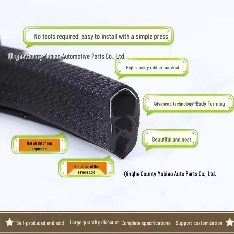 Universal Car Door Edge Protection Strip - Anti-Collision & Scratch-Resistant Rubber Trim