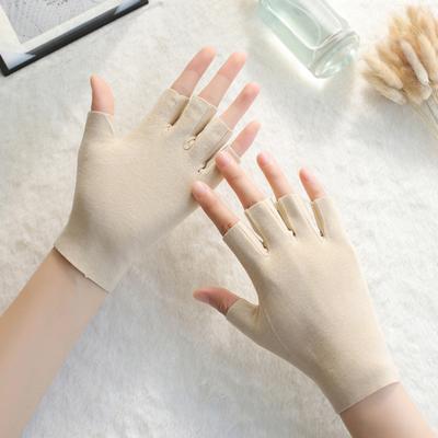 1 Pair Unisex Winter Gloves Half Finger Thick Warm Touch Screen Anti-slip Soft Cold-proof High Elastic Wrist Cycling Riding Gloves