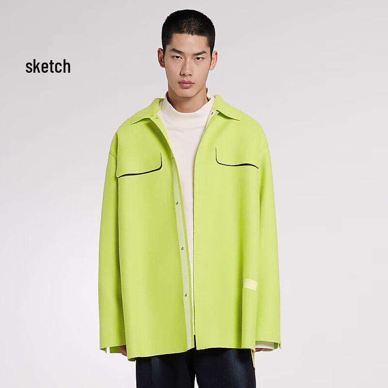 

Эскиз Мужская 2024 Весенняя Куртка в Стиле Рубашки из Шерстяной Смеси для Повседневной Носки M