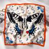 Silk Scarf Women'S Scarf Shawl 70Cm Korean Small Square Scarf Satin Surface Print Sun-Proof Headscarf