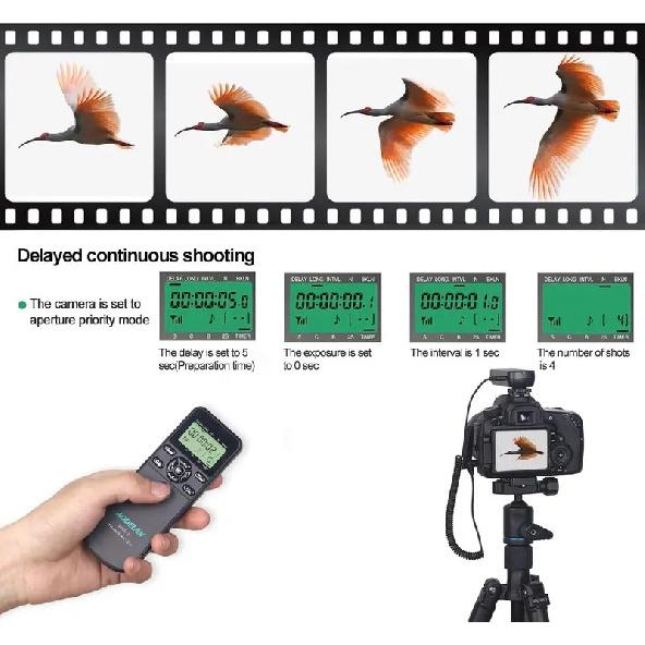 AODELAN Wireless Camera Timer Remote Control Shutter Release for Nikon Z9, Z7 II, Z6 II, Z6, Z5 D780, D6, D850, Coolpix A, P950,