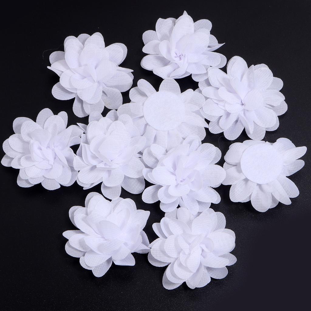 10pcs/lot 5cm Colorful Chiffon Fabric Flowers For Wedding Party Decoration Artificial Flowers For Dress Crafts Decoration