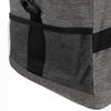 40L Picnic Cooler Bag with Zipper Closure, OXFORD Waterproof, EVA Foam Insulated, 2 Ice Packs, 47x28.5x30 Cm, Gray Black less