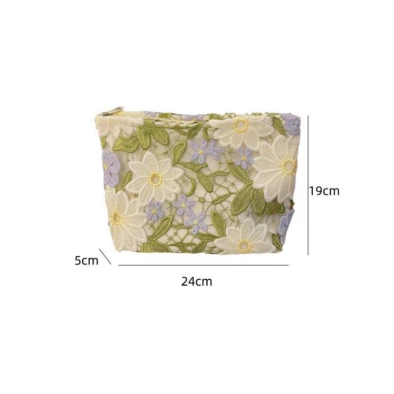 New Women Lace Floral Makeup Bags Organizer Beauty Lace Floral Washing Make Up Bag Pouch Travel Lipstick Cosmetic Storage Bags