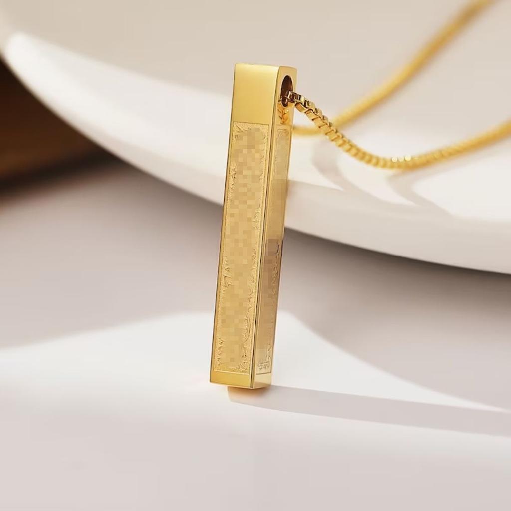 Long Column, Personalized Simple Design, High-End Sense Versatile Titanium Steel Necklace