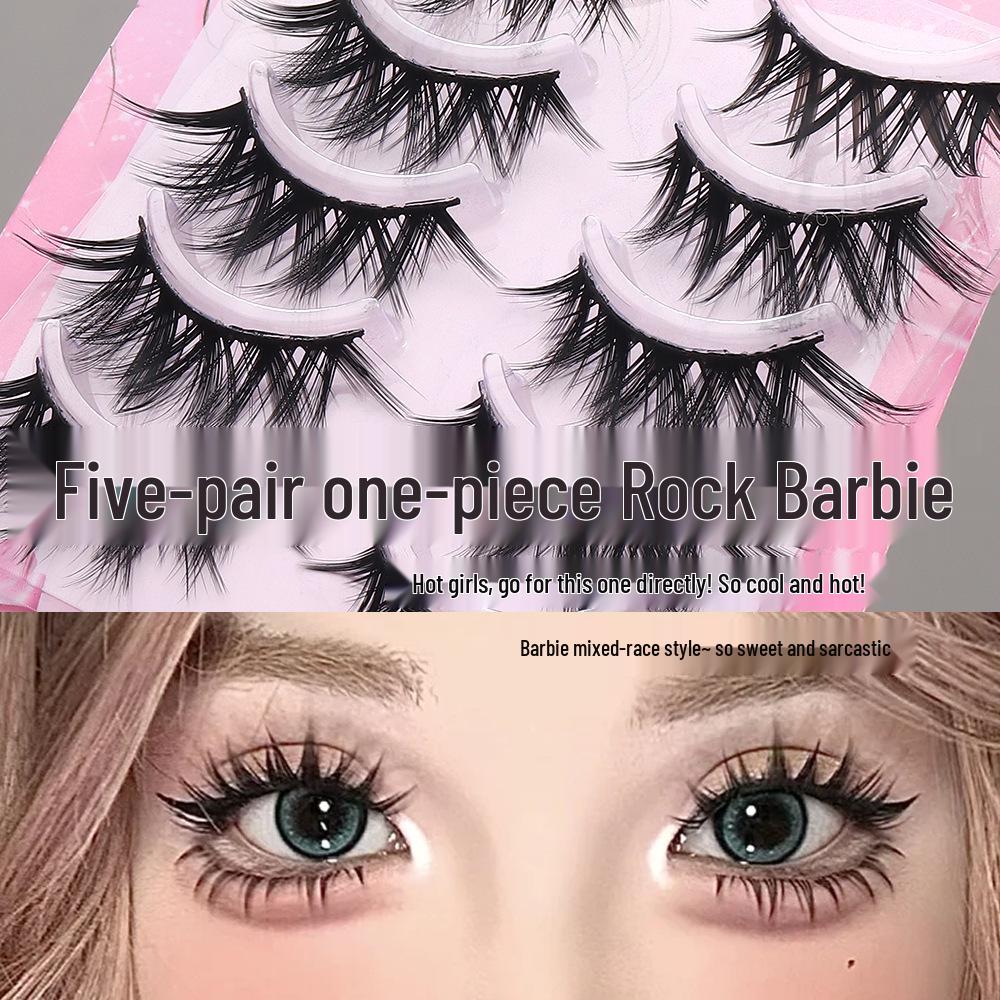 Rock Barbie Manga Fox Eye False Eyelashes - Curled and Dense