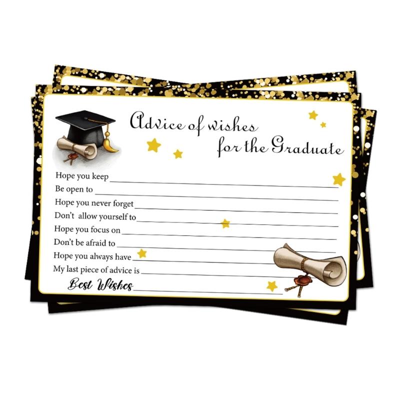 16/24Pcs Graduation Advice Cards Graduate Wishes Card 6x4Inch Graduation Greeting Cards Congrats Grad for Decoration