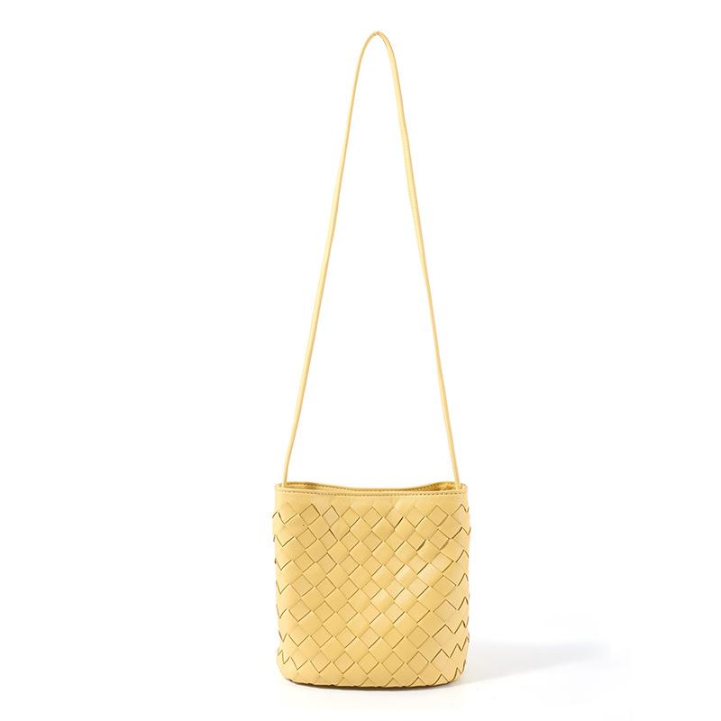 Fashionable Sheepskin Bag for Women New Genuine Leather Women's Bag Woven Bag Simple and Versatile Small Bag One Shoulder Crossbody Bag