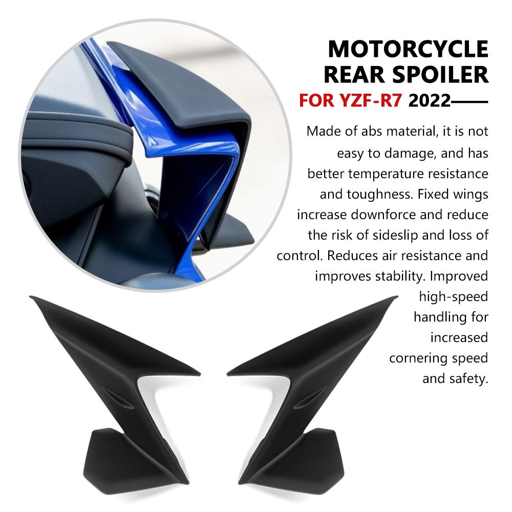 For Side Wing Side Spoiler Motorcycle Spoiler Rear Tail Fairing Aerodynamic Winglet Fixed Wing YZFR7 2025 2024 2023 2022